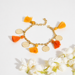 Sunlit Tassel Charm Bracelet