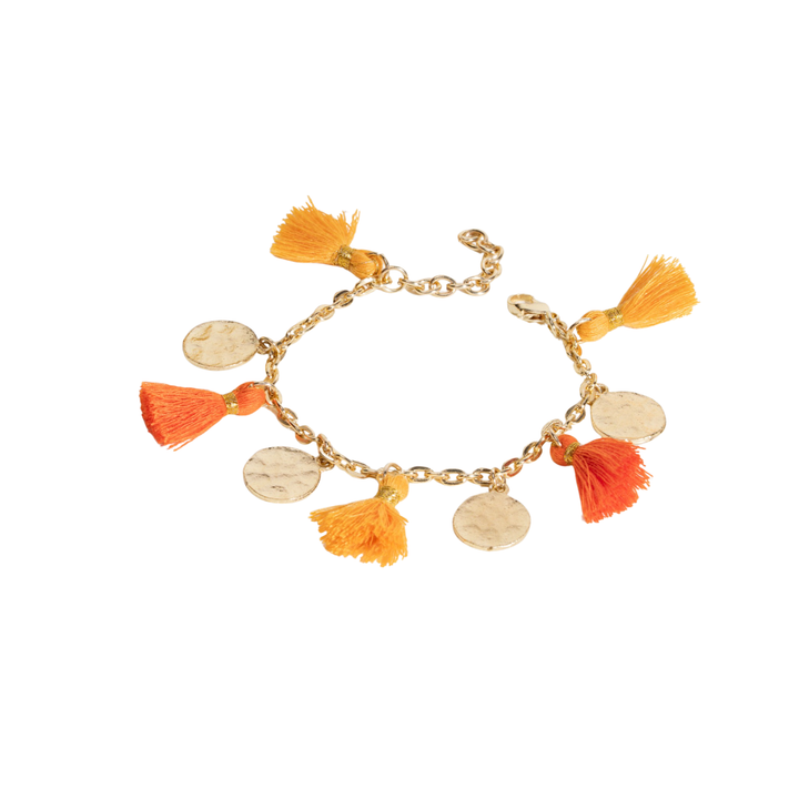 Sunlit Tassel Charm Bracelet