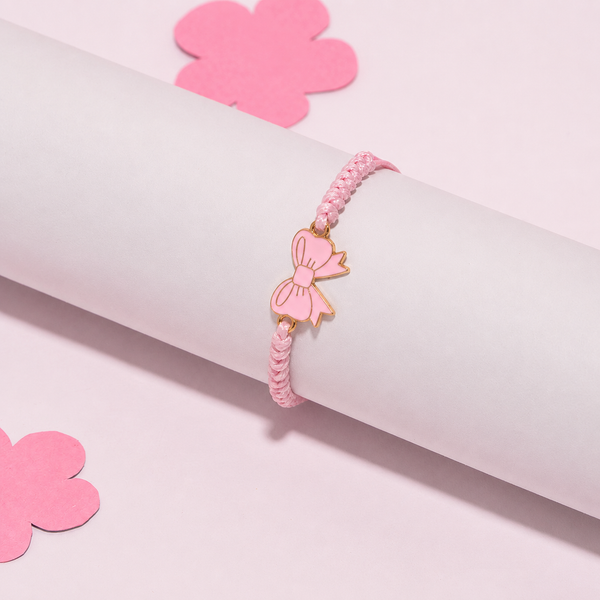 Blush Bow Charm Bracelet
