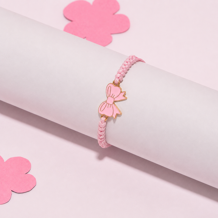 Blush Bow Charm Bracelet