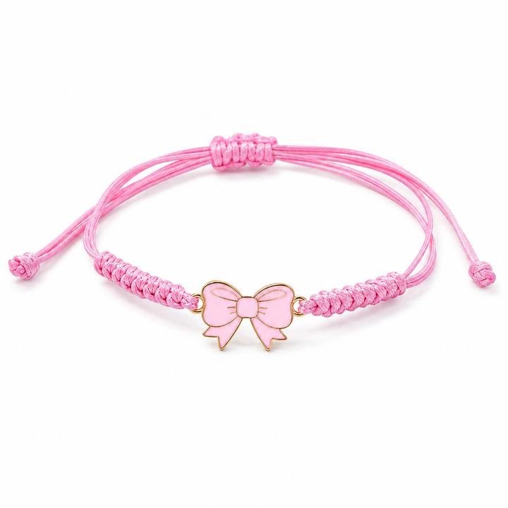 Blush Bow Charm Bracelet