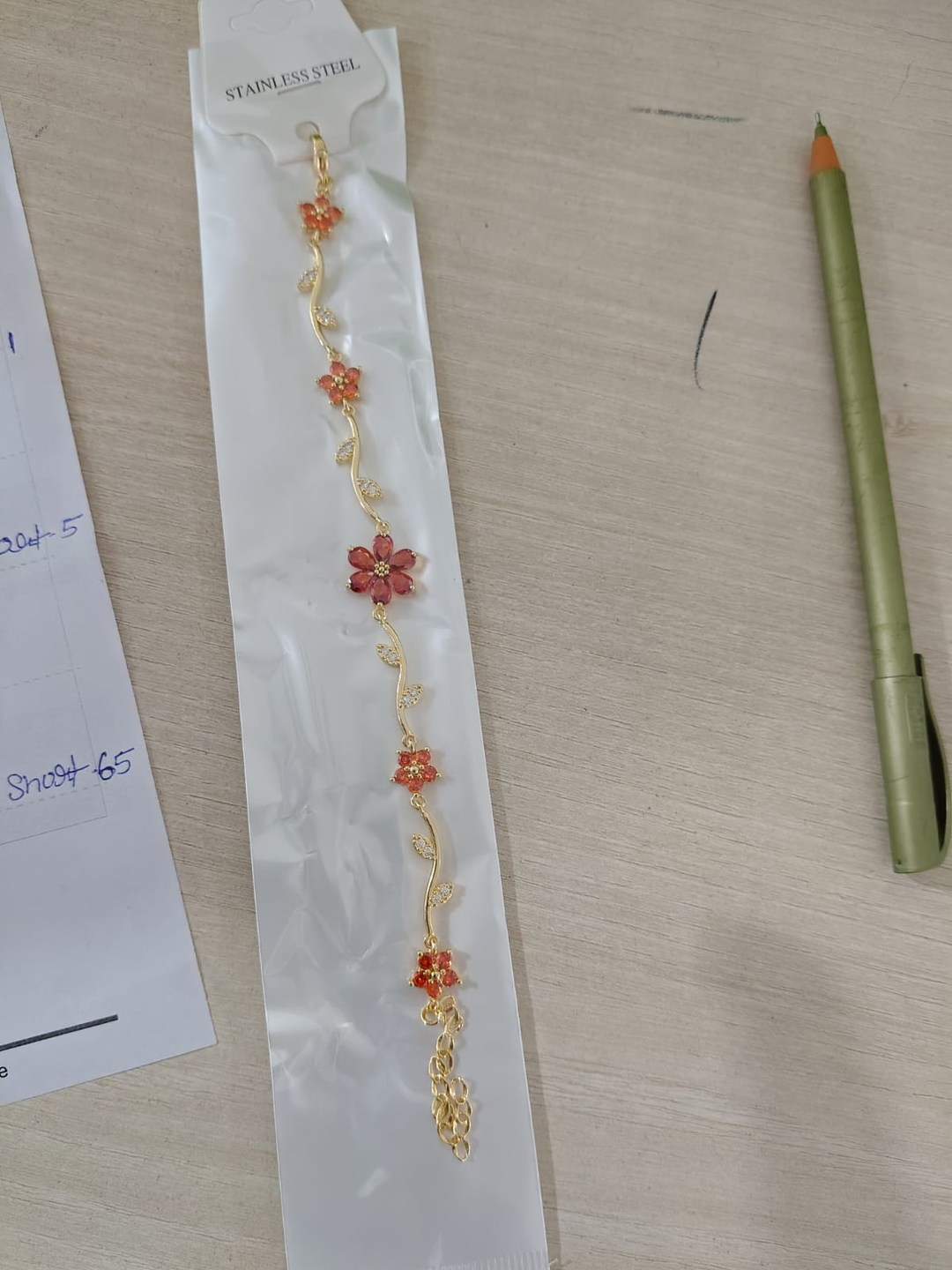 Sunset Bloom Bracelet - Red