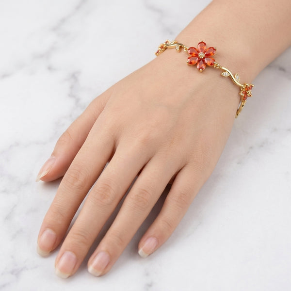 Sunset Bloom Bracelet - Red