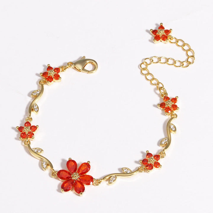 Sunset Bloom Bracelet - Red