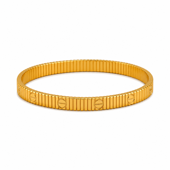 Cyber Grooved Cuff Bracelet