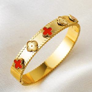 Clover Luxe Bracelet - Red
