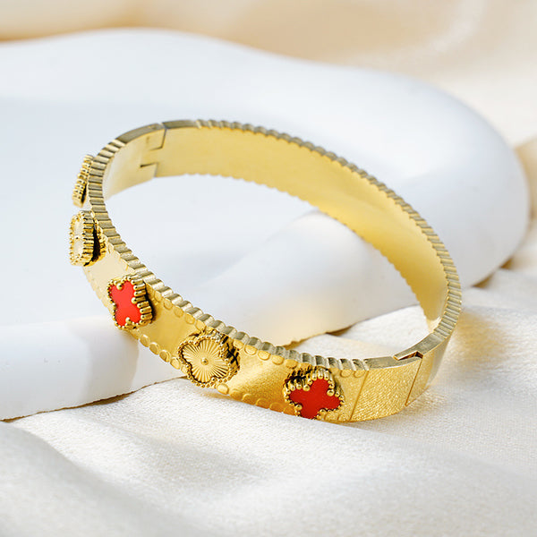 Clover Luxe Bracelet - Red