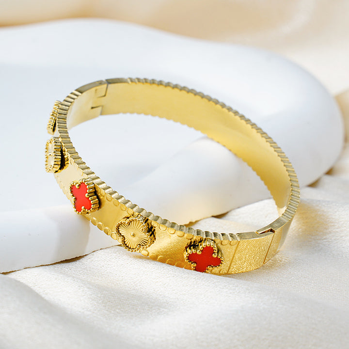 Clover Luxe Bracelet - Red