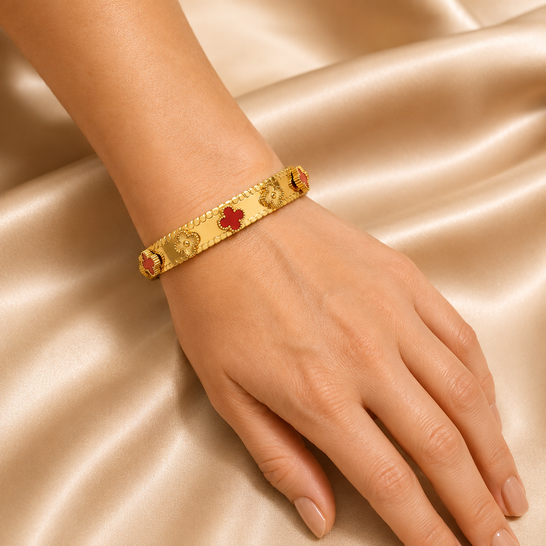 Clover Luxe Bracelet - Red
