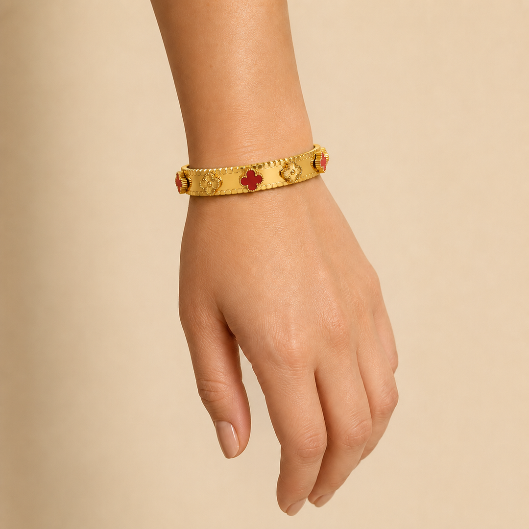 Clover Luxe Bracelet - Red