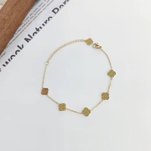 Golden Grid Bracelet