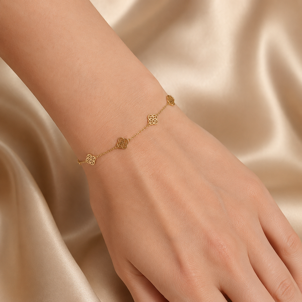Golden Grid Bracelet