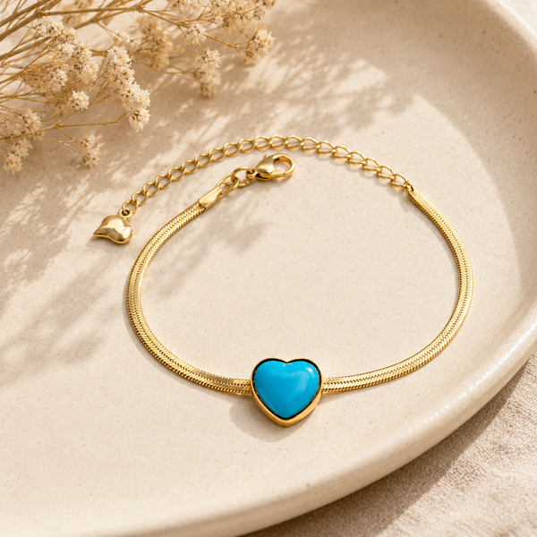 Azure Heart Glow Bracelet