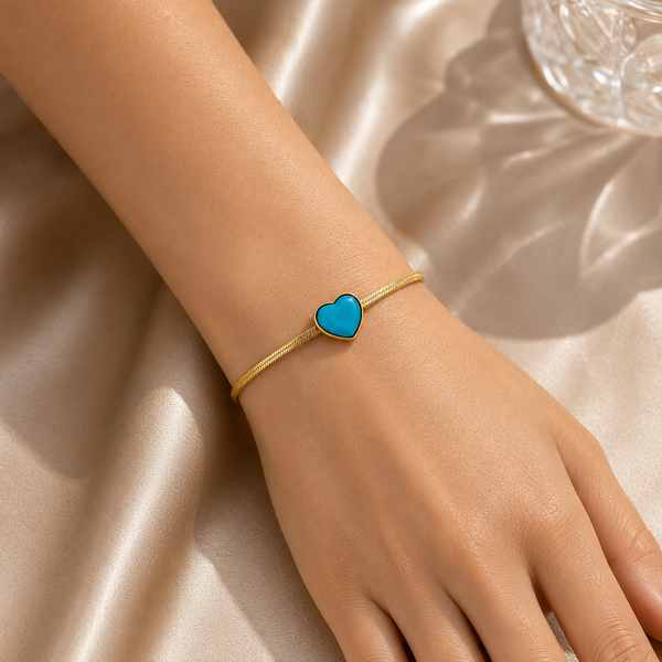 Azure Heart Glow Bracelet