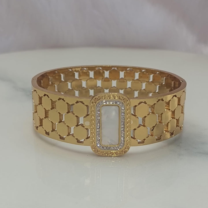 Golden Hive Luxe Cuff Bracelet