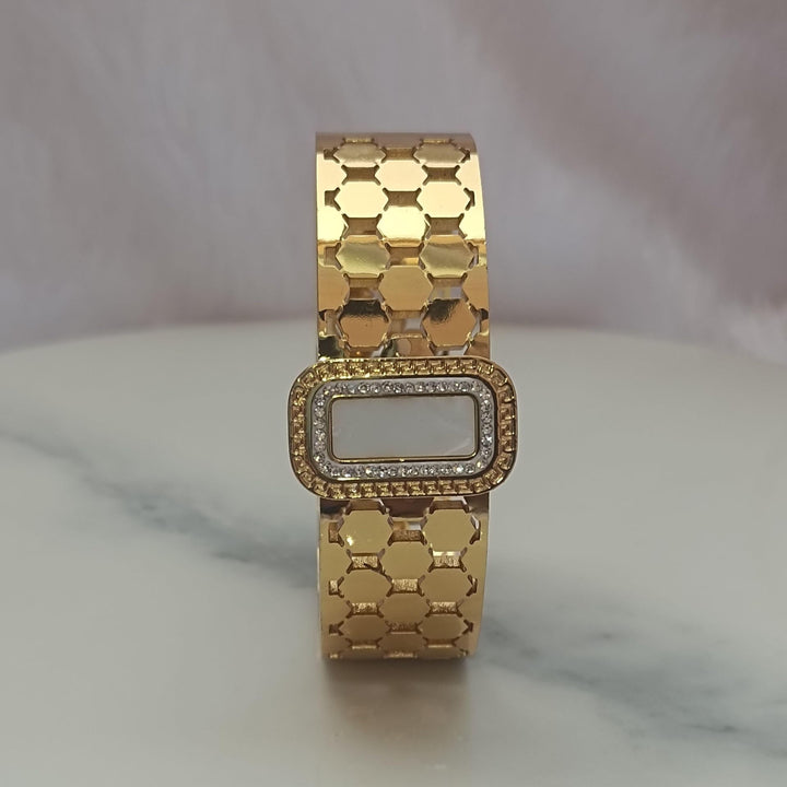 Golden Hive Luxe Cuff Bracelet