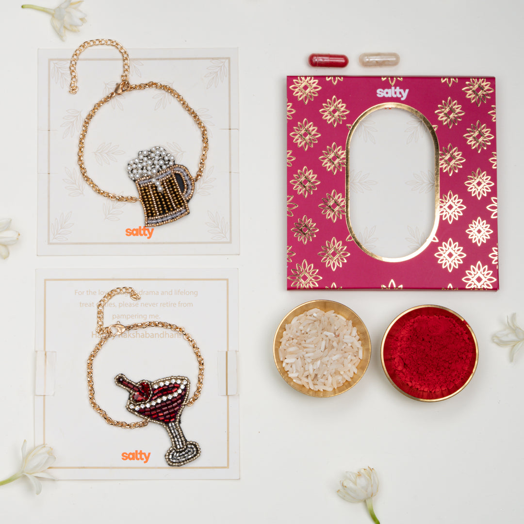 Brew and Mocktail Rakhi for Bhaiya and Bhabhi