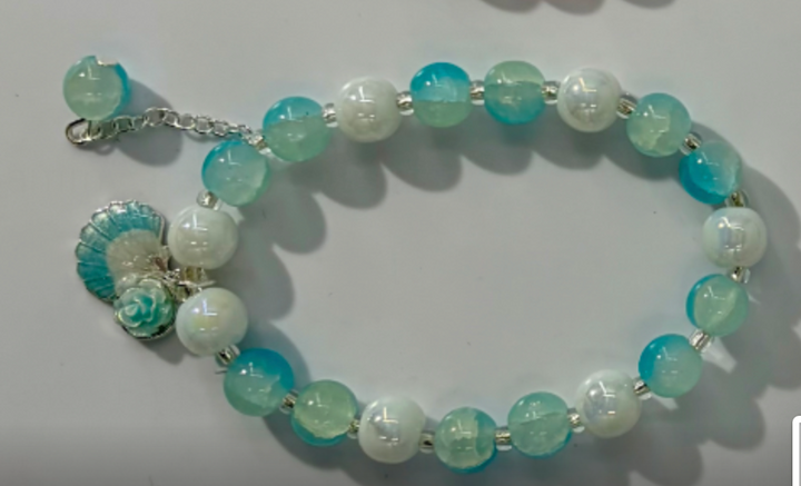 Seashell Charm Bracelet - Blue