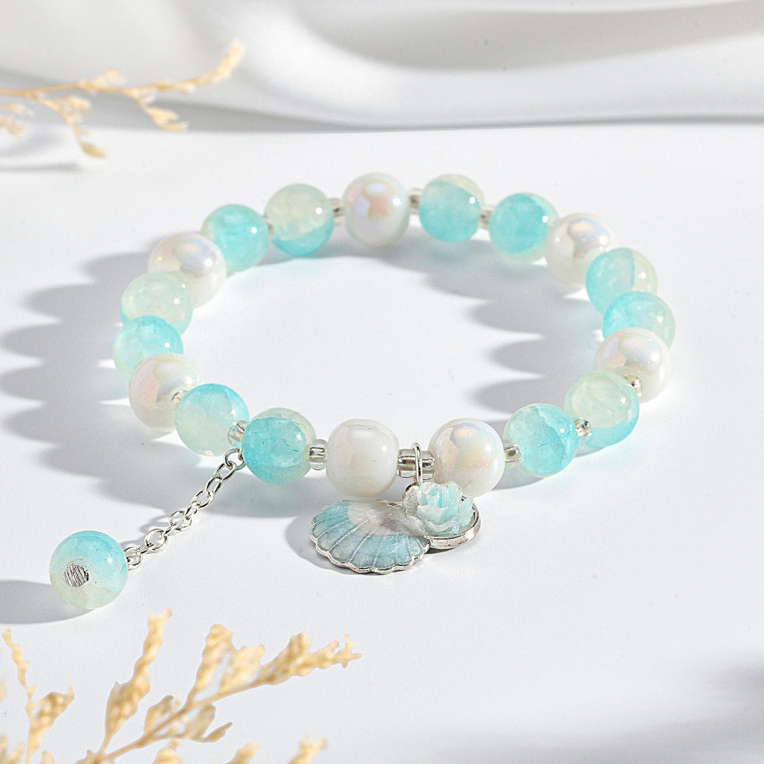 Seashell Charm Bracelet - Blue