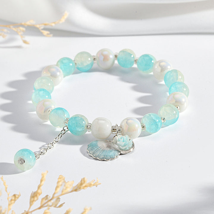 Seashell Charm Bracelet - Blue