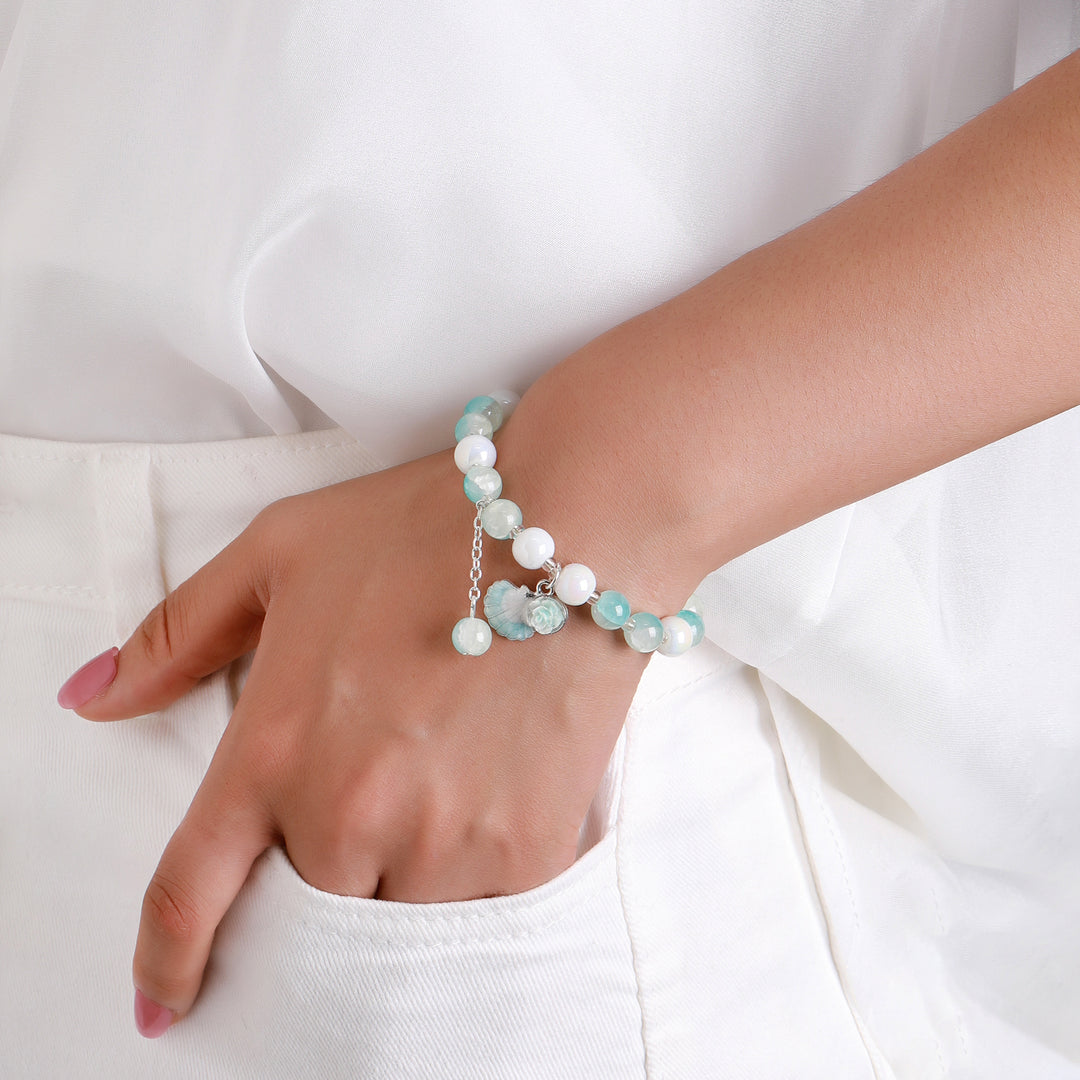 Seashell Charm Bracelet - Blue