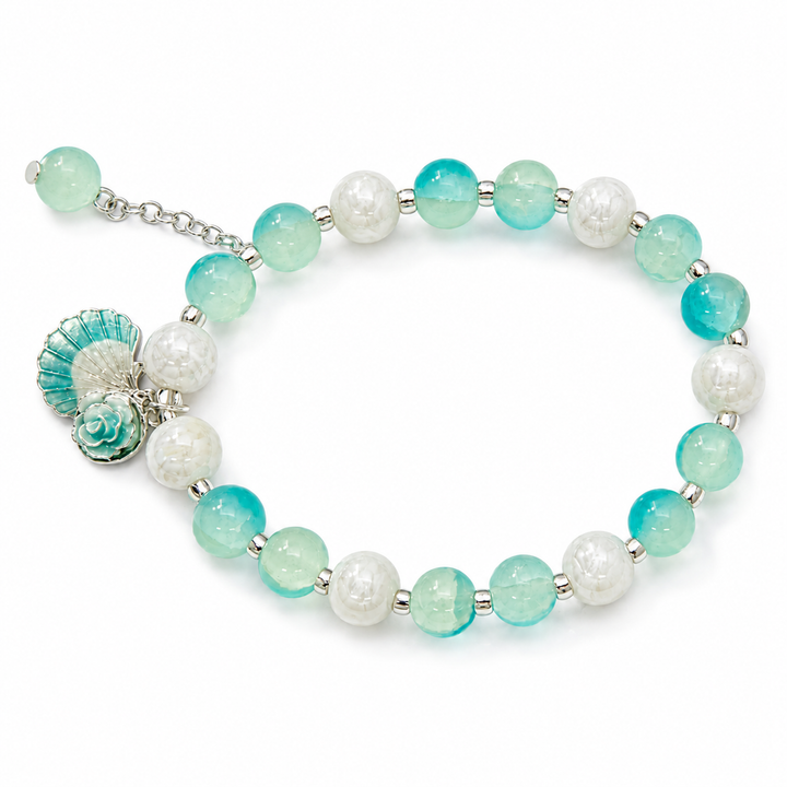 Seashell Charm Bracelet - Blue