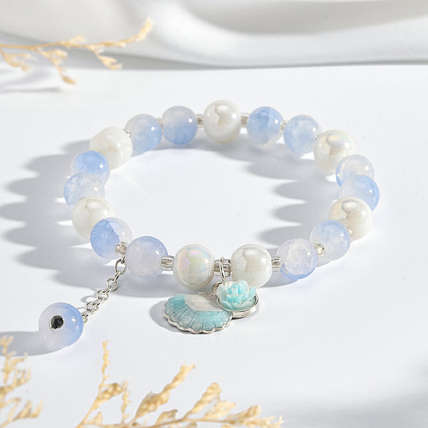 Seashell Charm Bracelet - Dark Blue