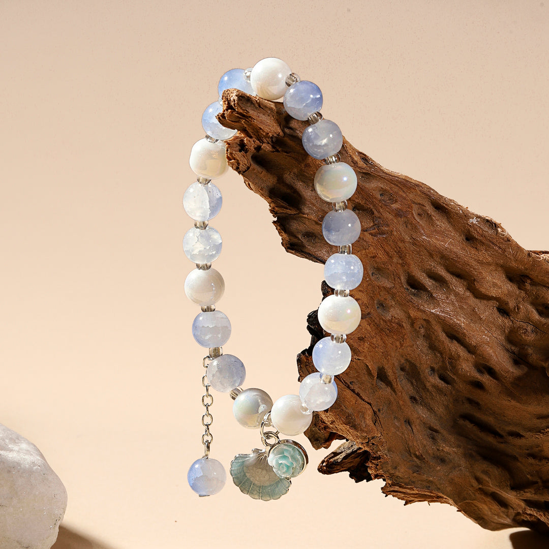Seashell Charm Bracelet - Dark Blue