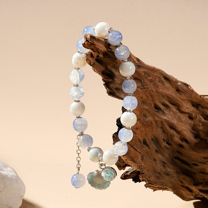 Seashell Charm Bracelet - Dark Blue
