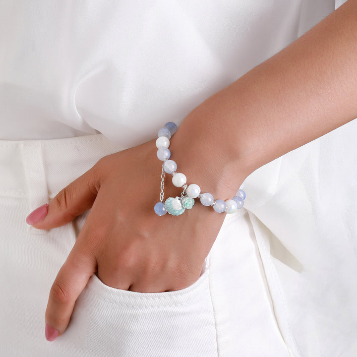 Seashell Charm Bracelet - Dark Blue