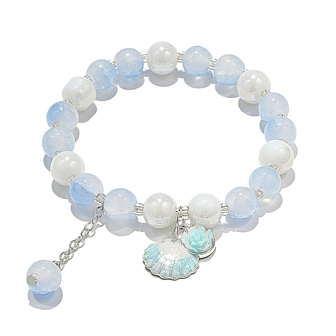 Seashell Charm Bracelet - Dark Blue