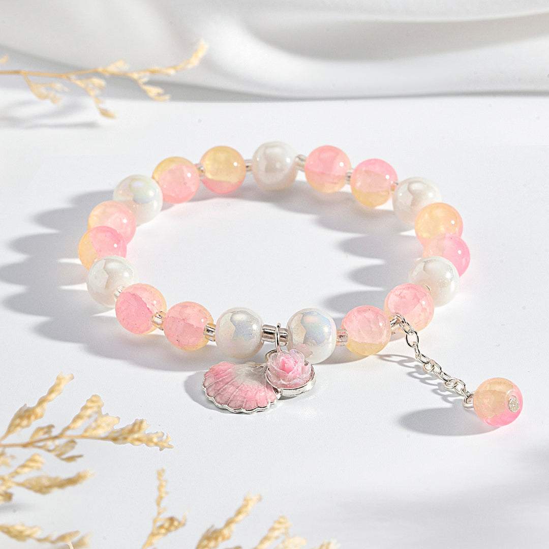 Seashell Charm Bracelet - Orange