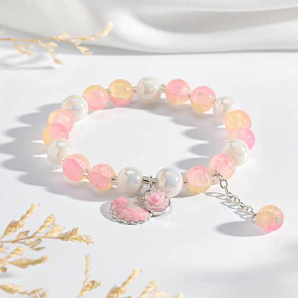 Seashell Charm Bracelet - Orange