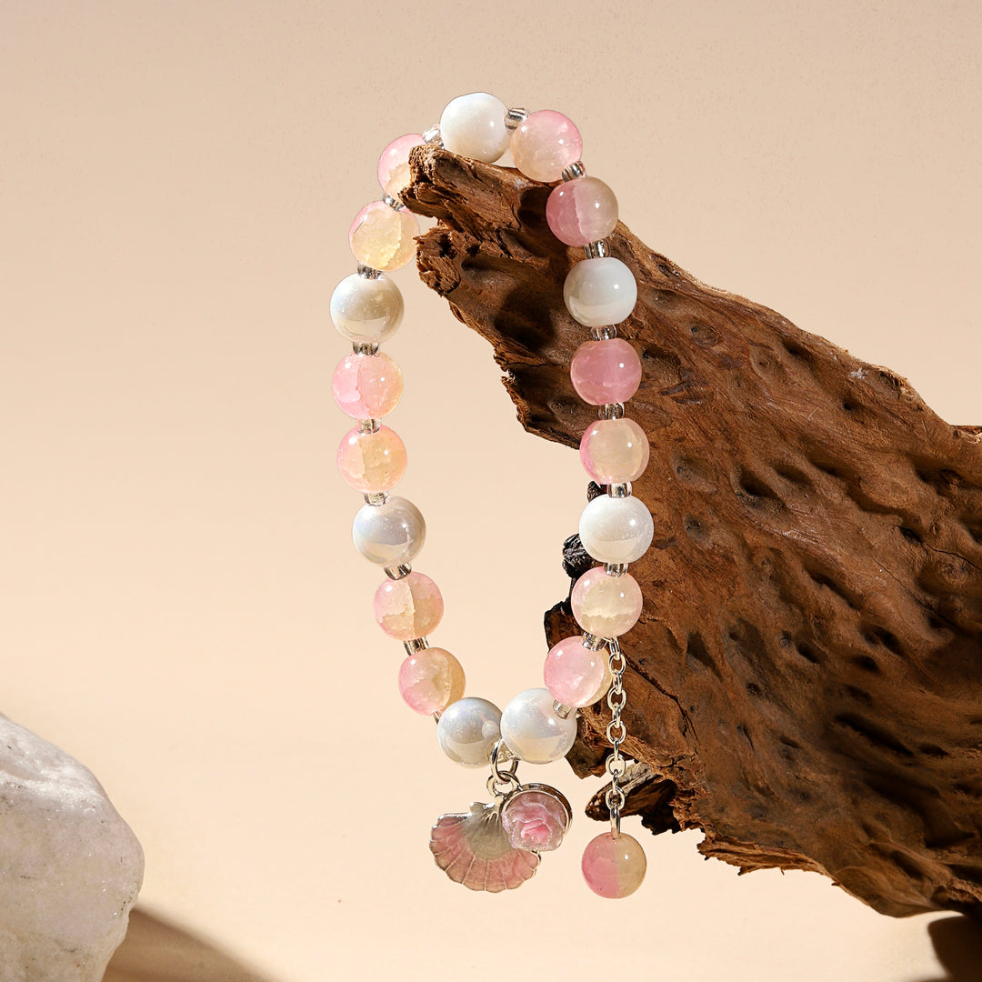 Seashell Charm Bracelet - Orange