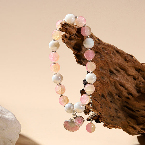 Seashell Charm Bracelet - Orange