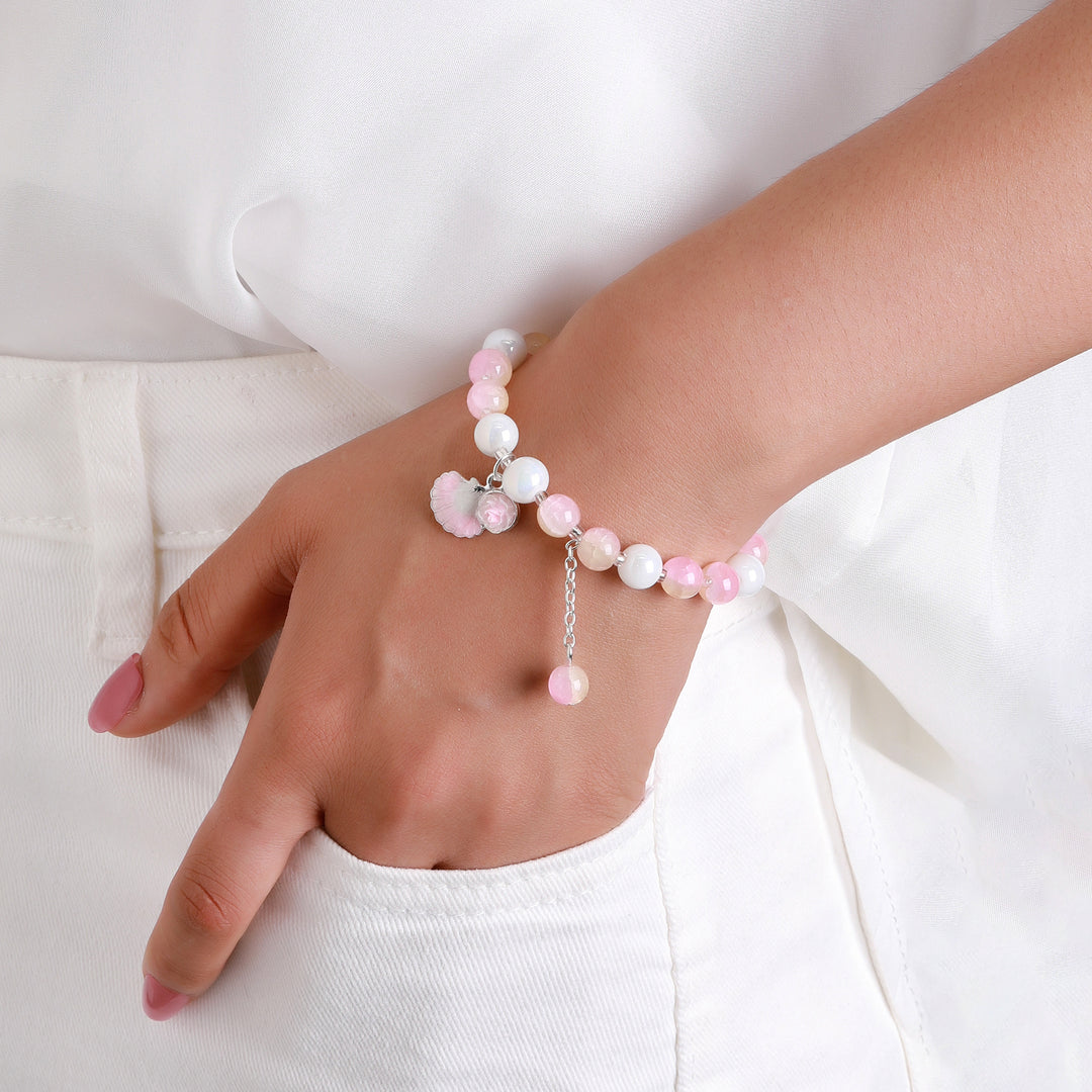 Seashell Charm Bracelet - Orange
