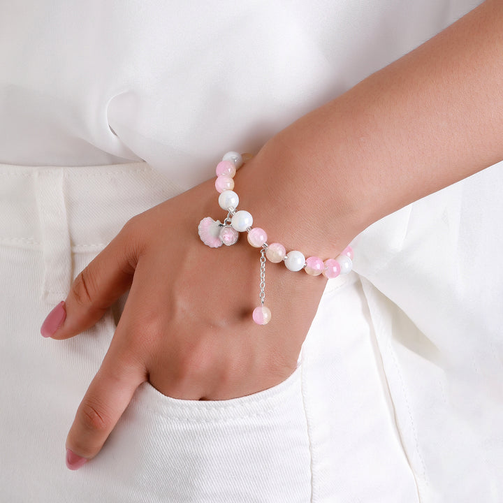 Seashell Charm Bracelet - Orange