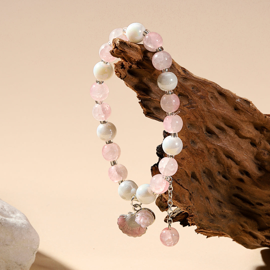 Seashell Charm Bracelet - Pink