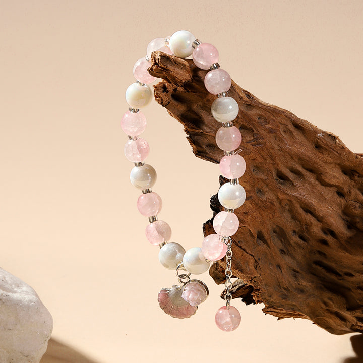 Seashell Charm Bracelet - Pink