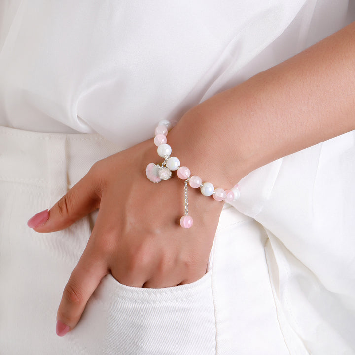 Seashell Charm Bracelet - Pink