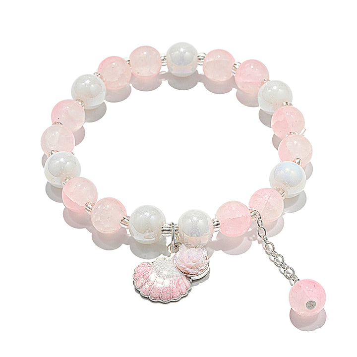 Seashell Charm Bracelet - Pink