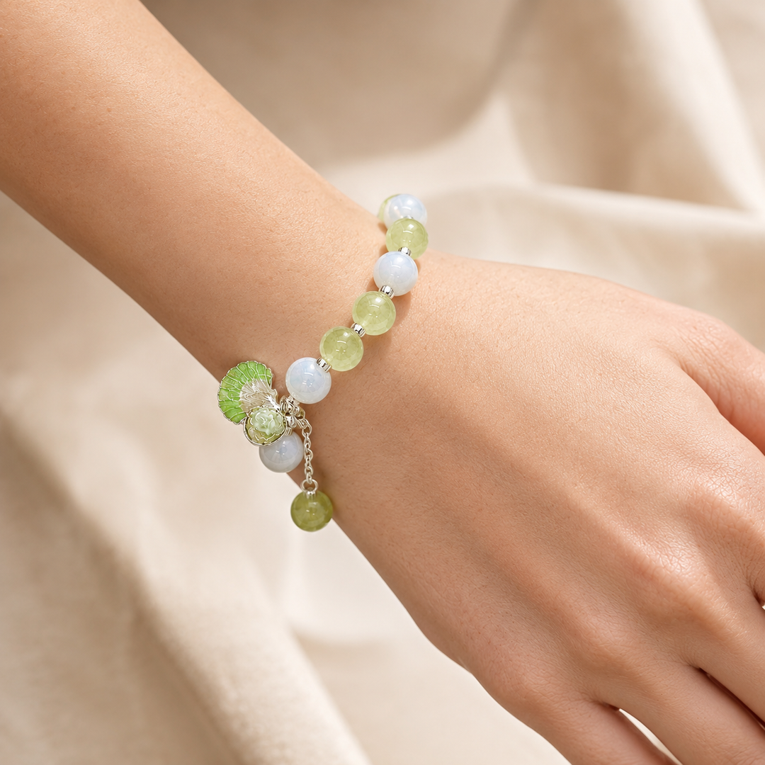 Seashell Charm Bracelet - Yellow