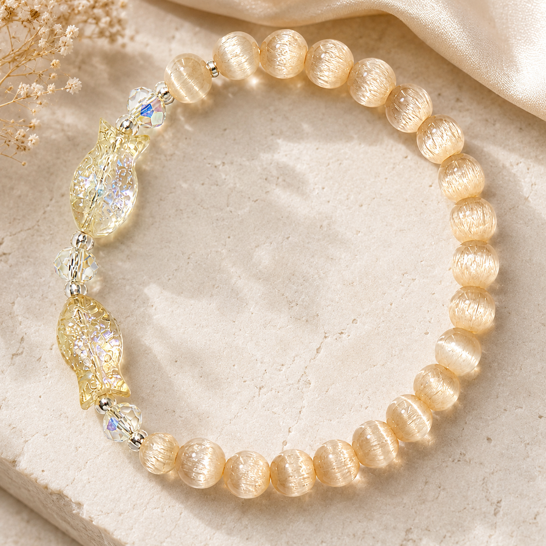 Neon Tetra Minimal Bracelet - Brown