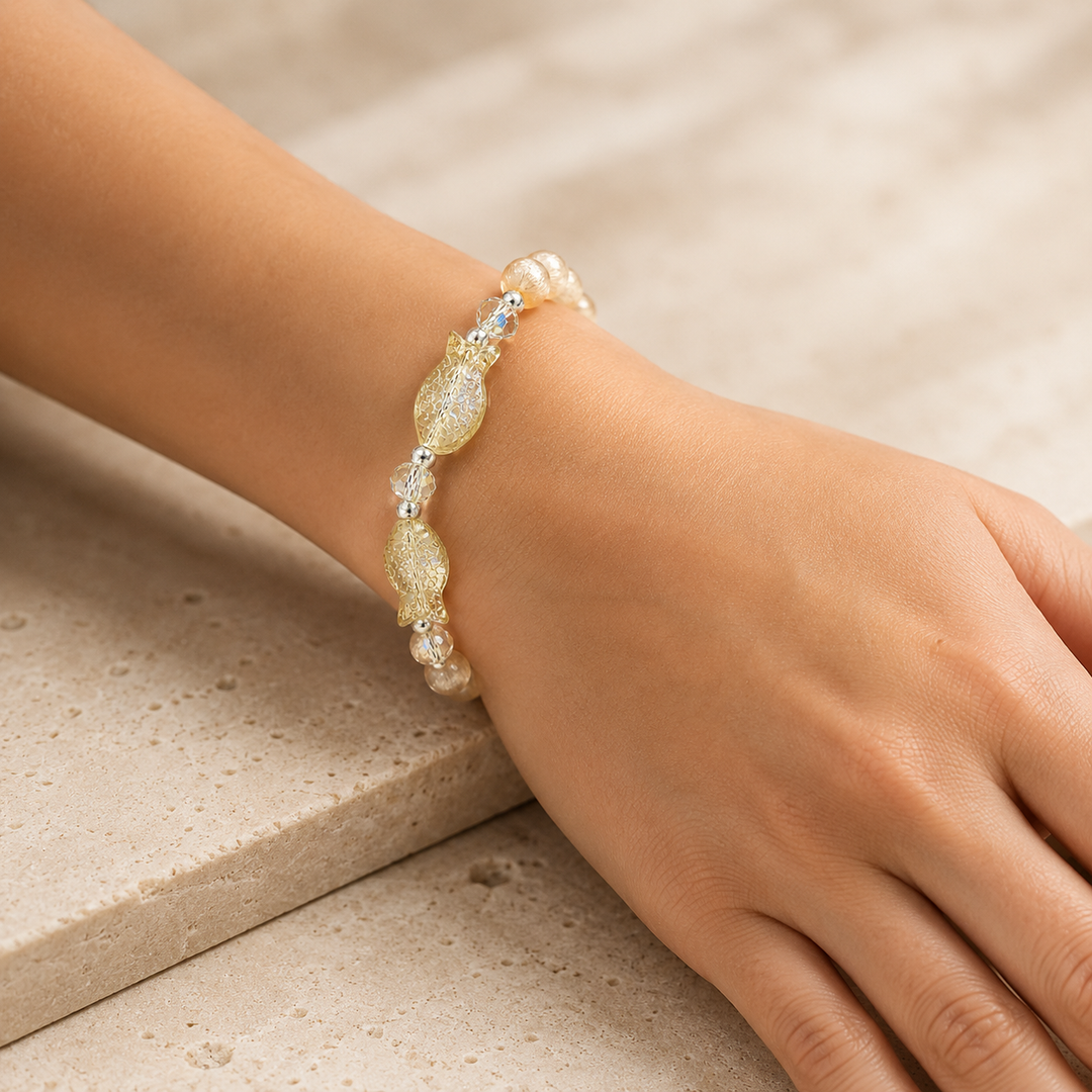 Neon Tetra Minimal Bracelet - Brown