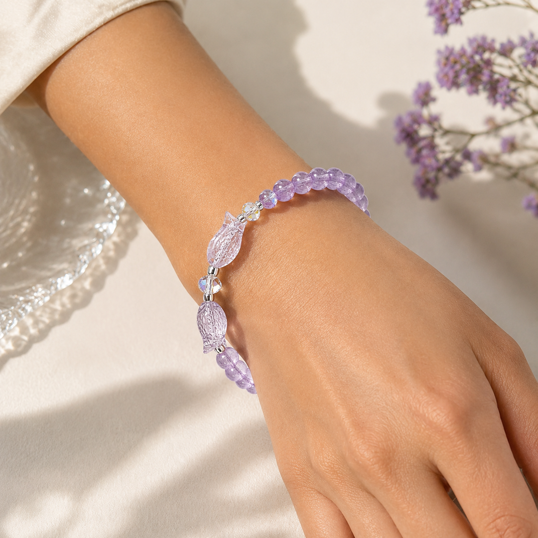 Neon Tetra Minimal Bracelet - Purple