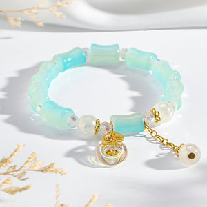 Lumi Barrel Charm Bracelet - Blue-Green