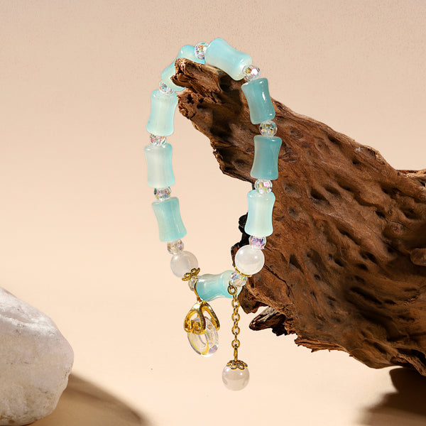 Lumi Barrel Charm Bracelet - Blue-Green