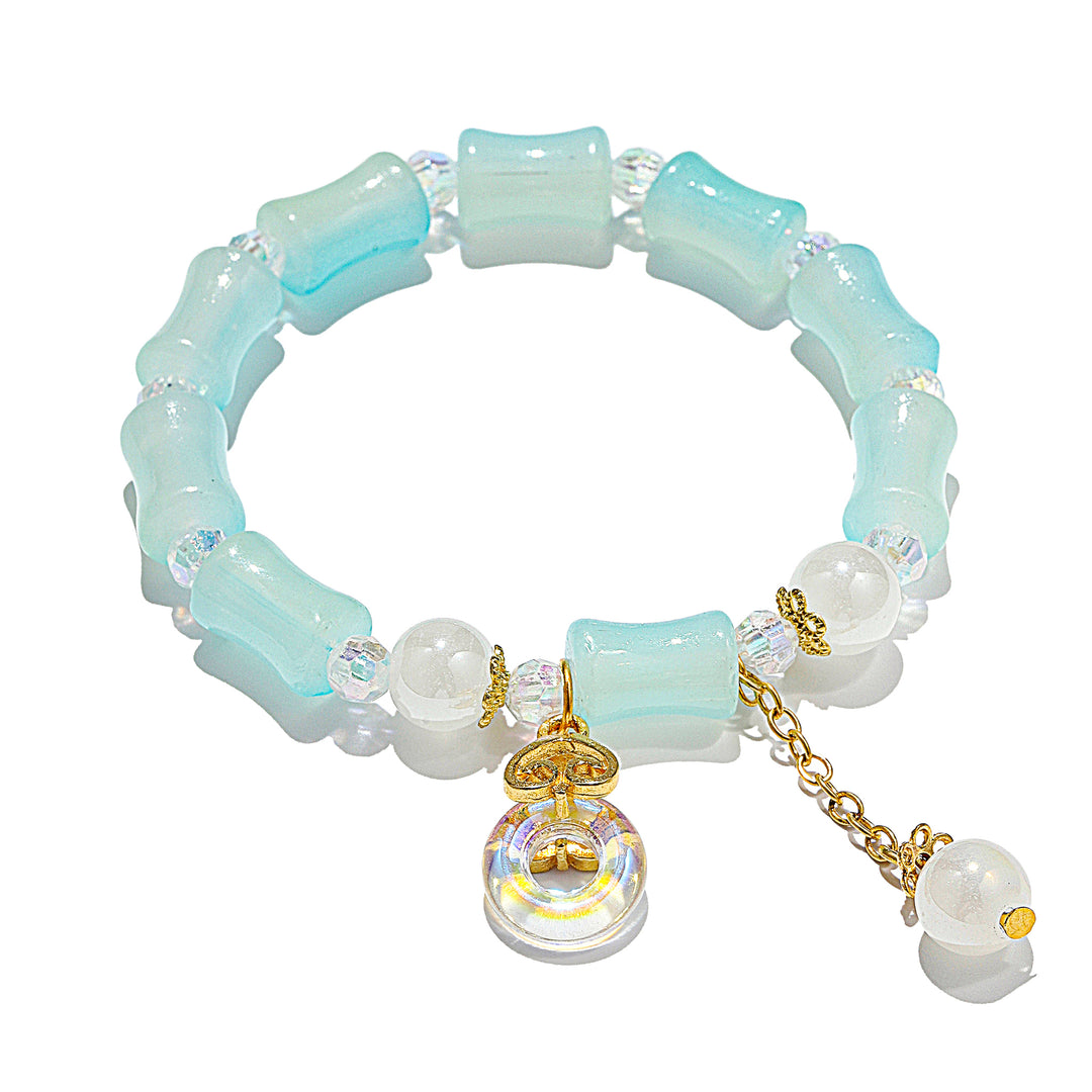 Lumi Barrel Charm Bracelet - Blue-Green