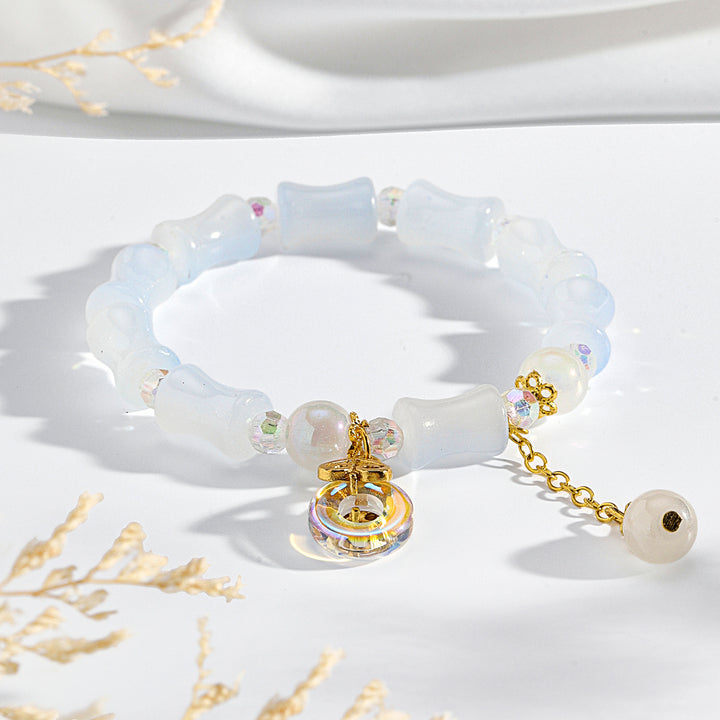 Lumi Barrel Charm Bracelet - Blue-White