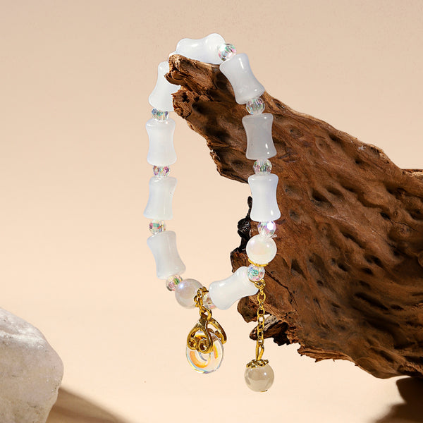 Lumi Barrel Charm Bracelet - Blue-White
